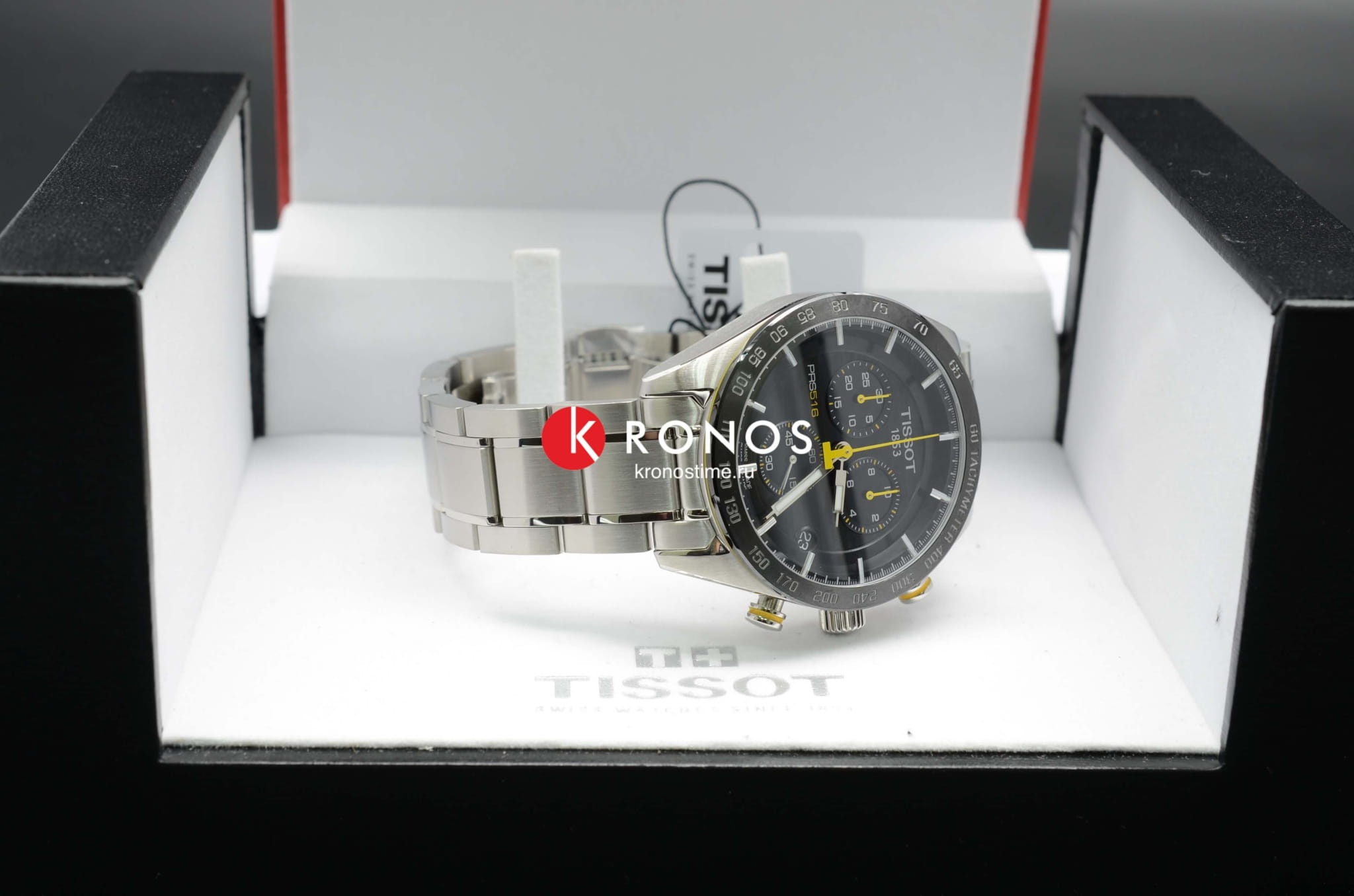 Оригинальные часы Tissot Tissot PRS 516 Chronograph T100.417.11.051.00 кварцевые калибр механизма eta g10.212 общий вид